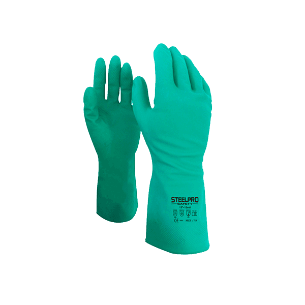 Guante nitrilo 13”-15MIL C/FLOCK PLUS