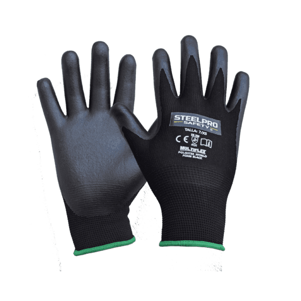 Guante Multiflex Poliéster Nitrilo Foam black
