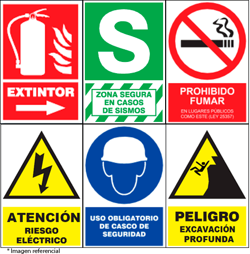 SEÑALETICA 30CM X 20 CM CON ADHESIVO VINIL X UNIDAD